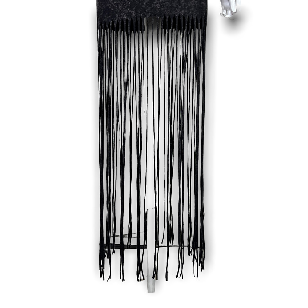 Fora Bodycon Fringe Black Tank Dress - Picture 6 of 12